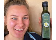 LEMON INFUSED EXTRA VIRGIN OLIVE OIL COLD PRESSED  NOT BIODYNAMIC CERTIFIED 250 ml From Viridis Grove Katikati